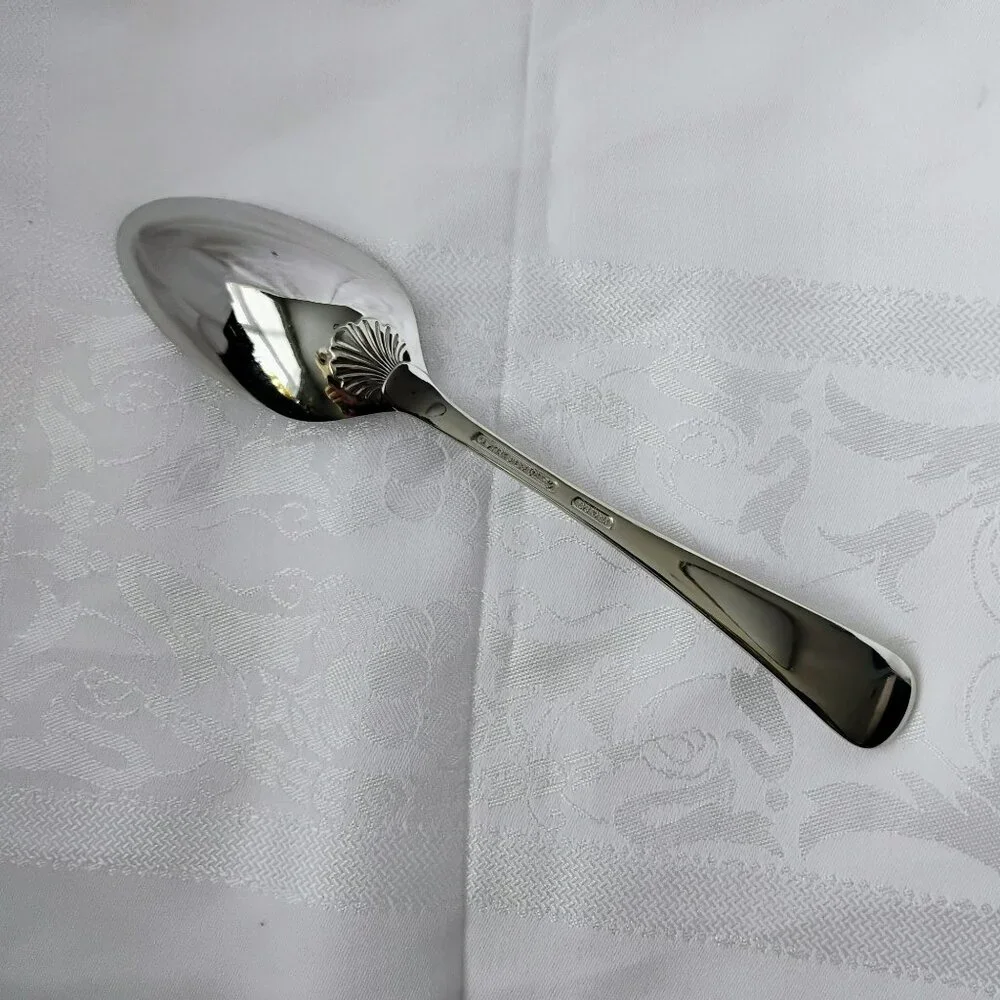 Kirk Stieff Williamsburg Royal Shell Serving Spoon, Korea Stainless Steel 9